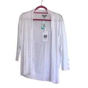 NWT-EVOLUTION BY CYRUS Myna Lightweight Button Sleeve Cardigan: Women's Size S